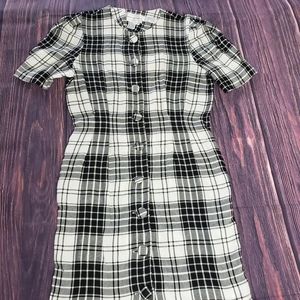 Karin Stevens Women's Vintage 80's Plaid Dress Size 10 Button Up